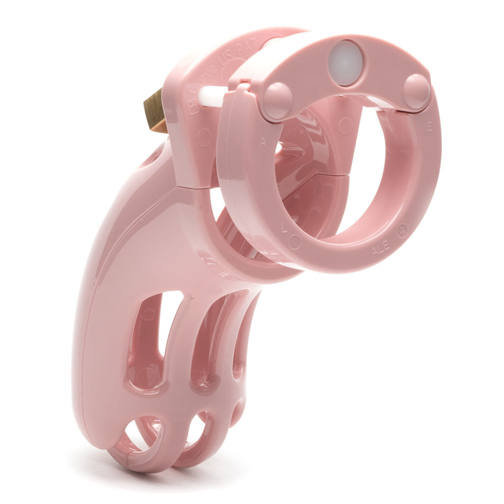 The Curve Chastity Cock Cage Kit -Pink 3.75 Inch