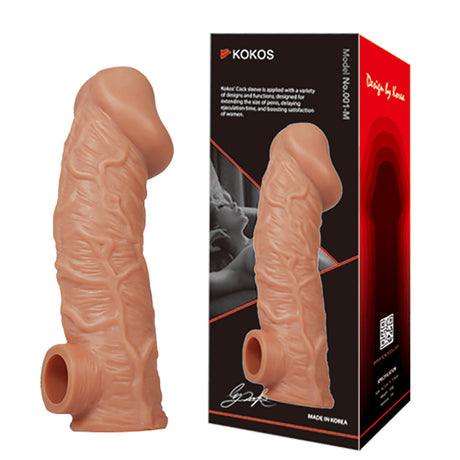 Kokos Cock Sleeve 001 - Flesh Penis Extension Sleeve - Large Size - Naughty by Nature Adult Store
