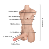 Chris Realistic Silicone Male Sex Doll Torso With Huge Dildo