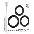 Adam & Eve Silicone Penis Ring Set - Black Cock Rings - Set of 3 Sizes - Naughty by Nature Adult Store