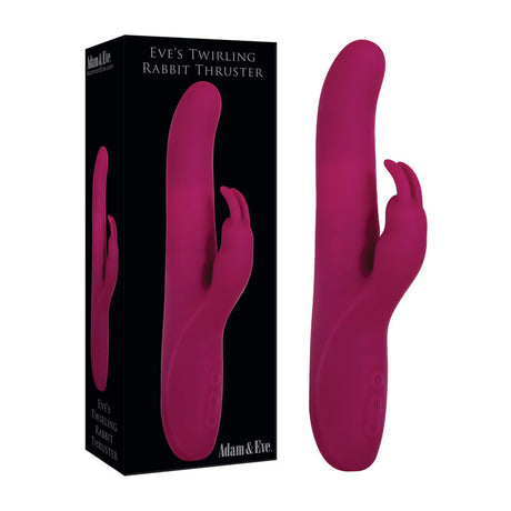 Adam & Eve Eve's Twirling Rabbit Thruster - Purple 24.1 cm USB Rechargeable Thrusting Rabbit Vibrator - Naughty by Nature Adult Store