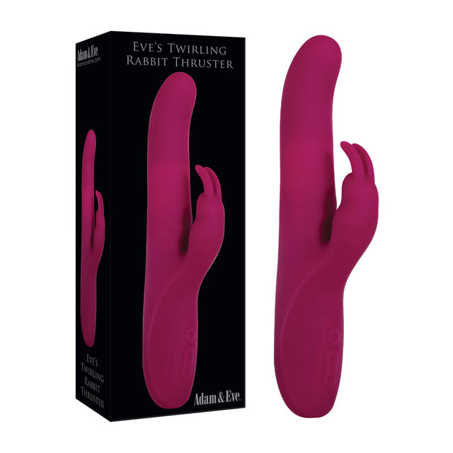 Adam & Eve Eve's Twirling Rabbit Thruster - Purple 24.1 cm USB Rechargeable Thrusting Rabbit Vibrator - Naughty by Nature Adult Store