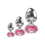 Adam & Eve Pink Gem Anal Plug Set - Set of 3 Sizes