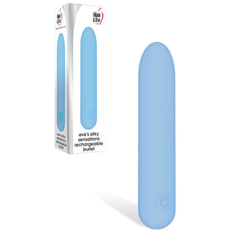 Adam & Eve Eve's Silky Sensations Rechargeable Bullet - Blue 9.4 cm USB Rechargeable Bullet - Naughty by Nature Adult Store