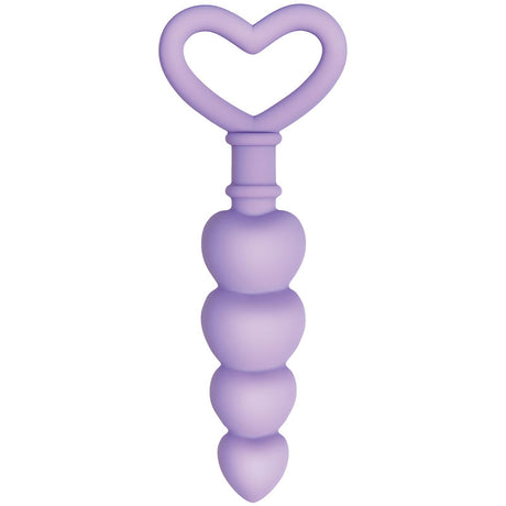 Evolved Sweet Treat - Purple 11.5 cm Beaded Butt Plug with Handle - Naughty by Nature Adult Store