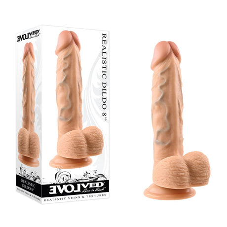 Evolved REALISTIC DILDO 8'' LIGHT - Flesh 21 cm Dong - Naughty by Nature Adult Store