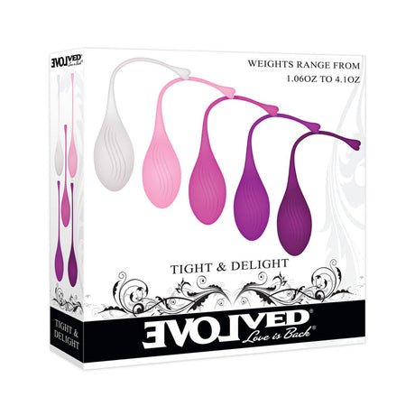 Evolved TIGHT & DELIGHT - Kegel Trainer Set - 5 Piece Kit - Naughty by Nature Adult Store