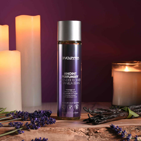 Evolved ANOINT PERFUMERY - Lavender Flower & Vanilla Bean - Lavender Flower & Vanilla Bean Massage Oil - 120 ml Bottle - Naughty by Nature Adult Store