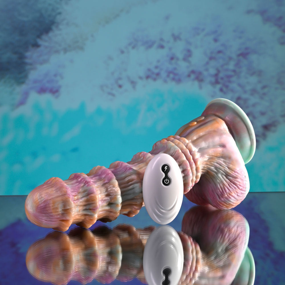 Evolved FANTASY - Multicoloured Vibrating Fantasy Dildo with Remote