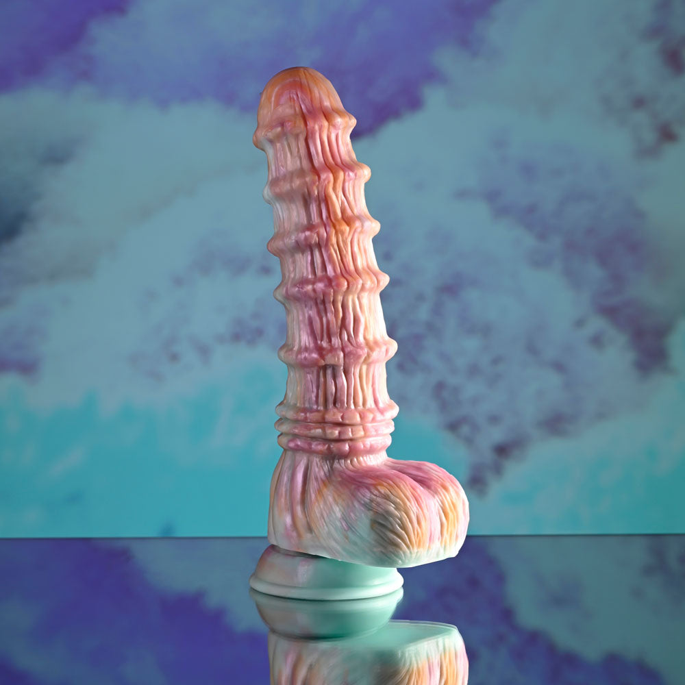 Evolved FANTASY - Multicoloured Vibrating Fantasy Dildo with Remote