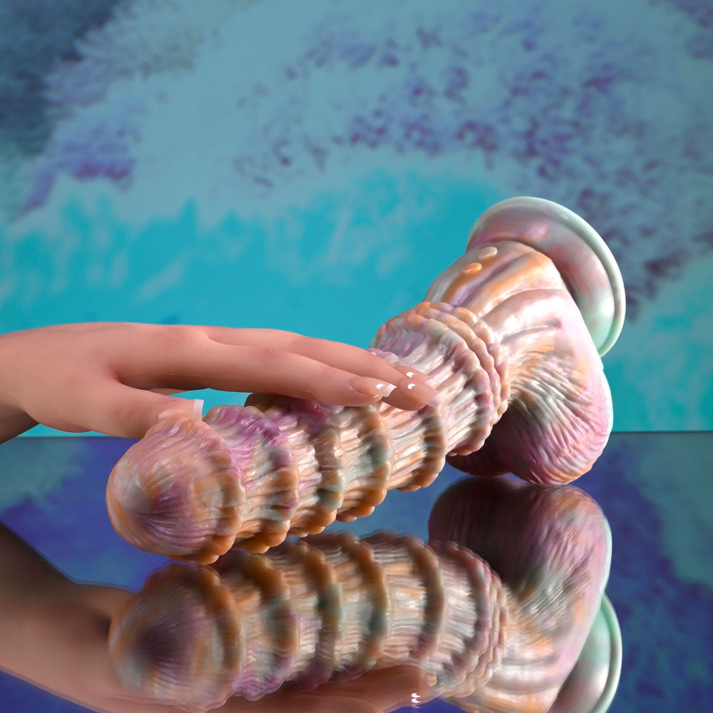 Evolved FANTASY - Multicoloured Vibrating Fantasy Dildo with Remote