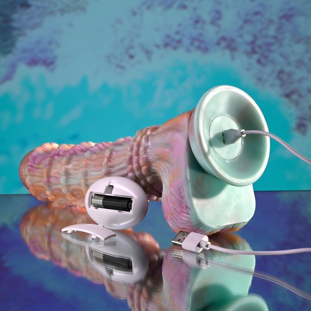 Evolved FANTASY - Multicoloured Vibrating Fantasy Dildo with Remote