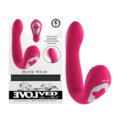 Evolved BUCK WILD - Pink USB Rechargeable Flicking Vibrator - Naughty by Nature Adult Store
