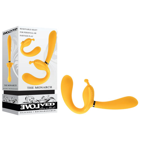 Evolved THE MONARCH - Yellow USB Rechargeable Multi Use Couples Vibrator - Naughty by Nature Adult Store