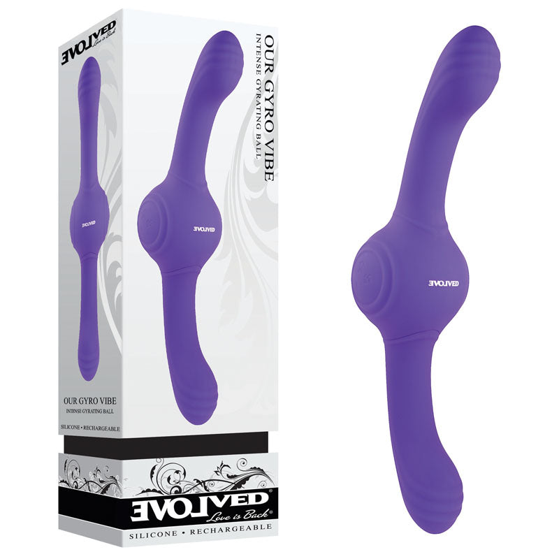 Evolved OUR GYRO VIBE - Purple 29.5 cm USB Rechargeable Super Double Vibrator - Naughty by Nature Adult Store
