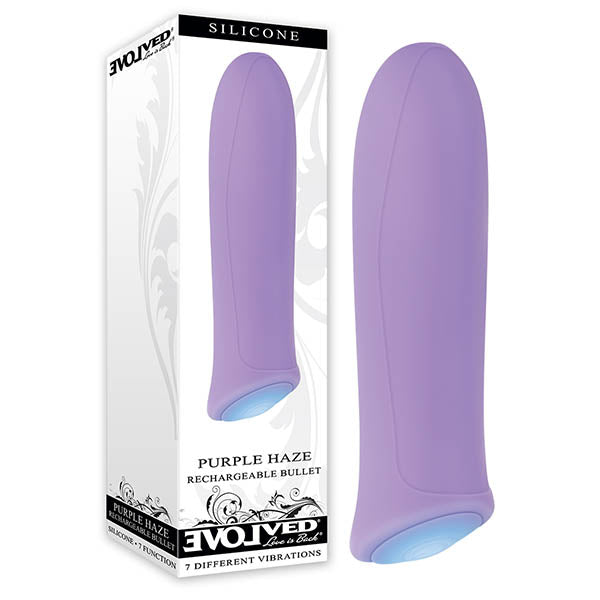 Evolved Purple Haze - Purple 8.6 cm (3.4'') USB Rechargeable Bullet - Naughty by Nature Adult Store