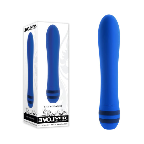 Evolved THE PLEASER - Blue 16.5 cm USB Rechargeable Vibrator - Naughty by Nature Adult Store