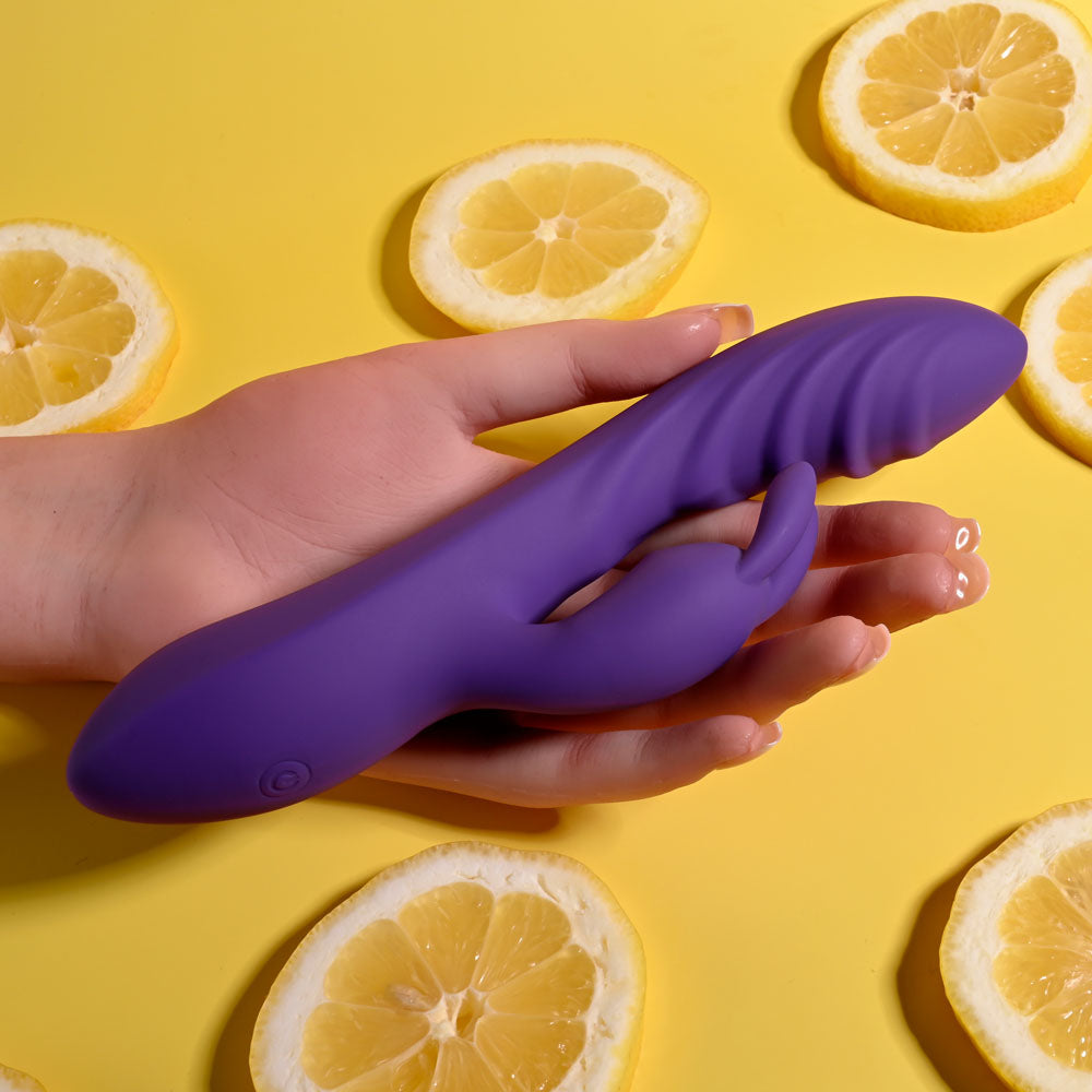 Evolved WAVY RABBIT - Purple 20.6 cm USB Rechargeable Rabbit Vibrator - Naughty by Nature Adult Store