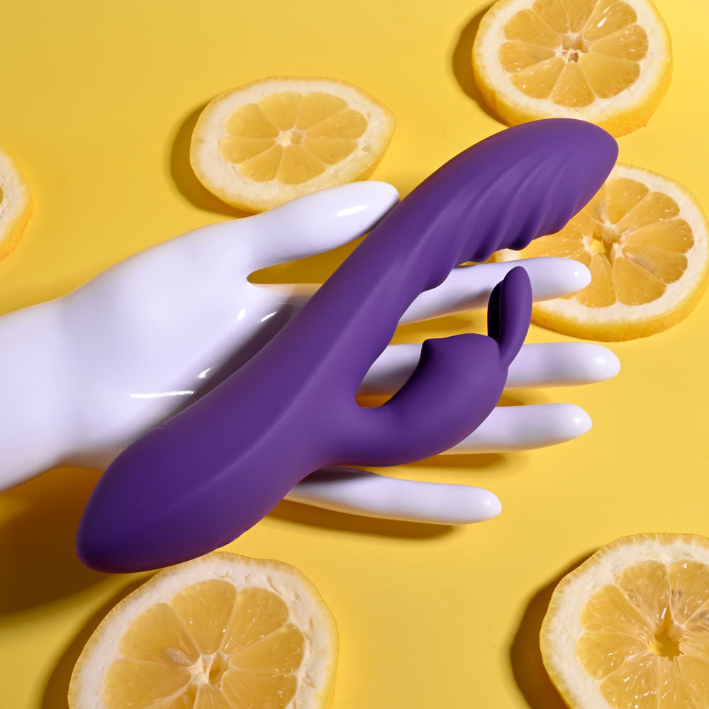 Evolved WAVY RABBIT - Purple 20.6 cm USB Rechargeable Rabbit Vibrator - Naughty by Nature Adult Store