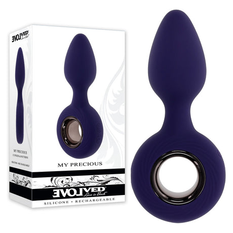 Evolved MY PRECIOUS - Blue 12.7 cm USB Rechargeable Vibrating Butt Plug - Naughty by Nature Adult Store