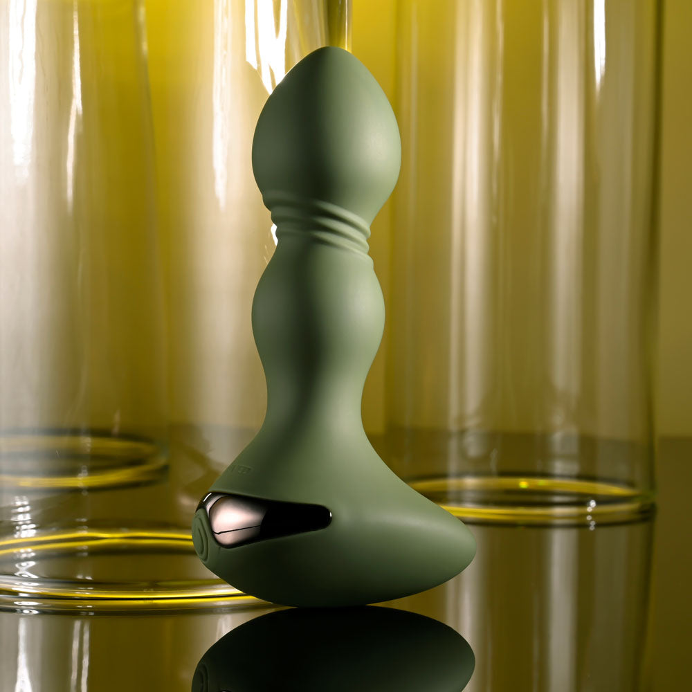 Evolved LIEUTENANT - Green 12.2 cm USB Rechargeable Vibrating Butt Plug - Naughty by Nature Adult Store