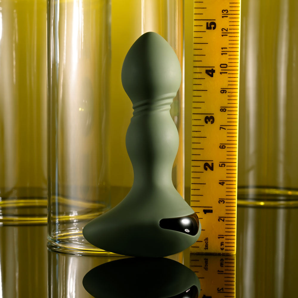 Evolved LIEUTENANT - Green 12.2 cm USB Rechargeable Vibrating Butt Plug - Naughty by Nature Adult Store