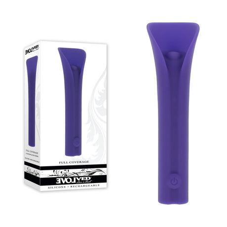 Evolved FULL COVERAGE - Purple 11.9 cm USB Rechargeable Bullet - Naughty by Nature Adult Store