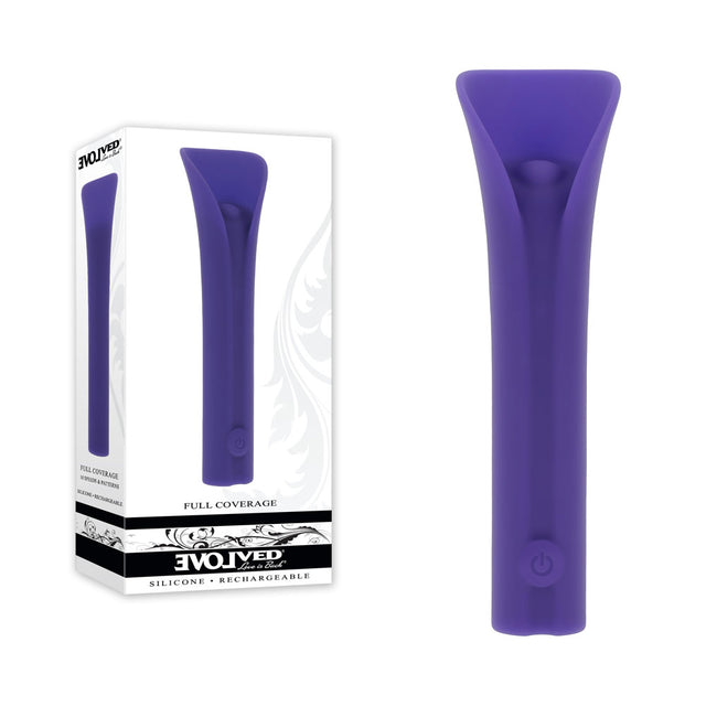 Evolved FULL COVERAGE - Purple 11.9 cm USB Rechargeable Bullet - Naughty by Nature Adult Store