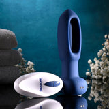 Evolved THE FLAPPER - Blue 14 cm USB Rechargeable Vibrating and Flapping Butt Plug with Remote - Naughty by Nature Adult Store