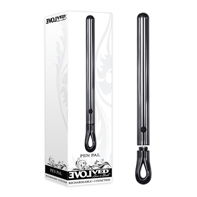 Evolved Pen Pal - Metallic 11.3 cm USB Rechargeable Vibrator - Naughty by Nature Adult Store