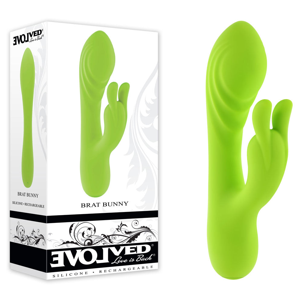 Evolved BRAT BUNNY Rabbit Vibrator Green