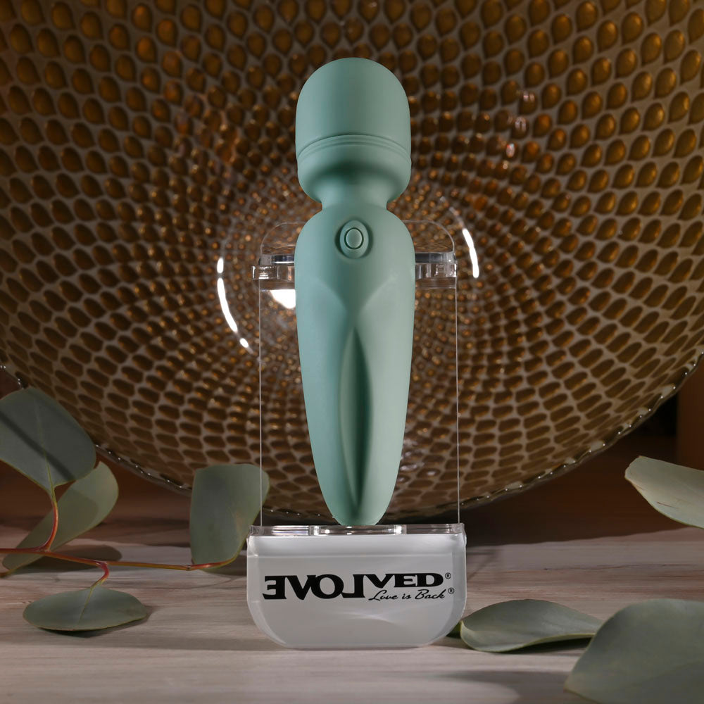 Evolved RUMBLE WAND - Olive Green Mini Massage Wand