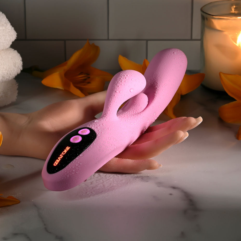 Evolved Push The Button Pink 23.5cm Rabbit Vibrator G Spot