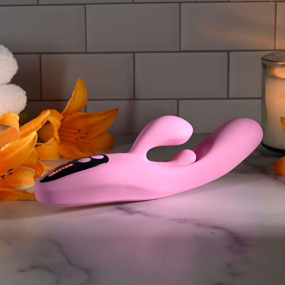 Evolved Push The Button Pink 23.5cm Rabbit Vibrator G Spot