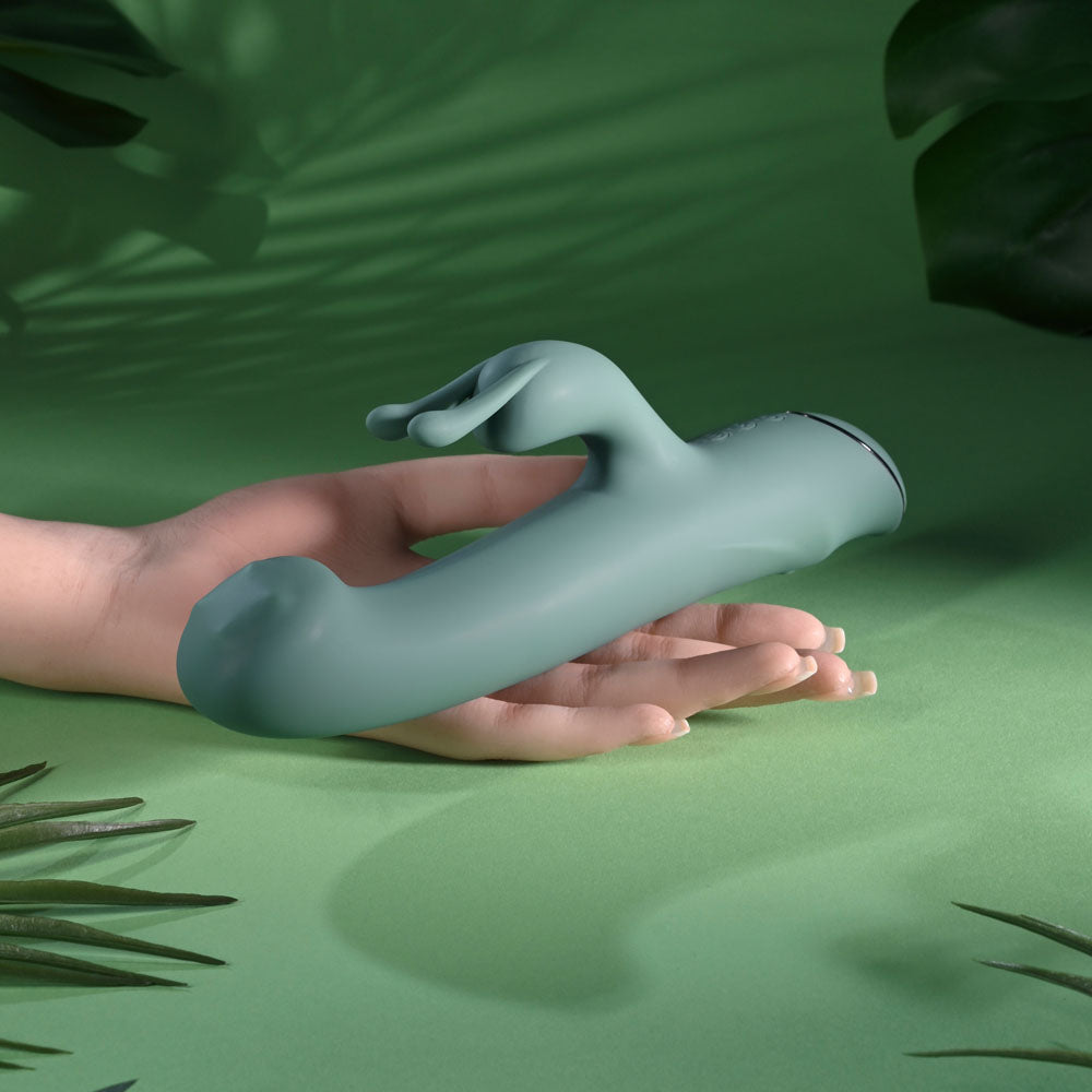Evolved Satin Swirl Rabbit Vibrator 23cm Swirling Head