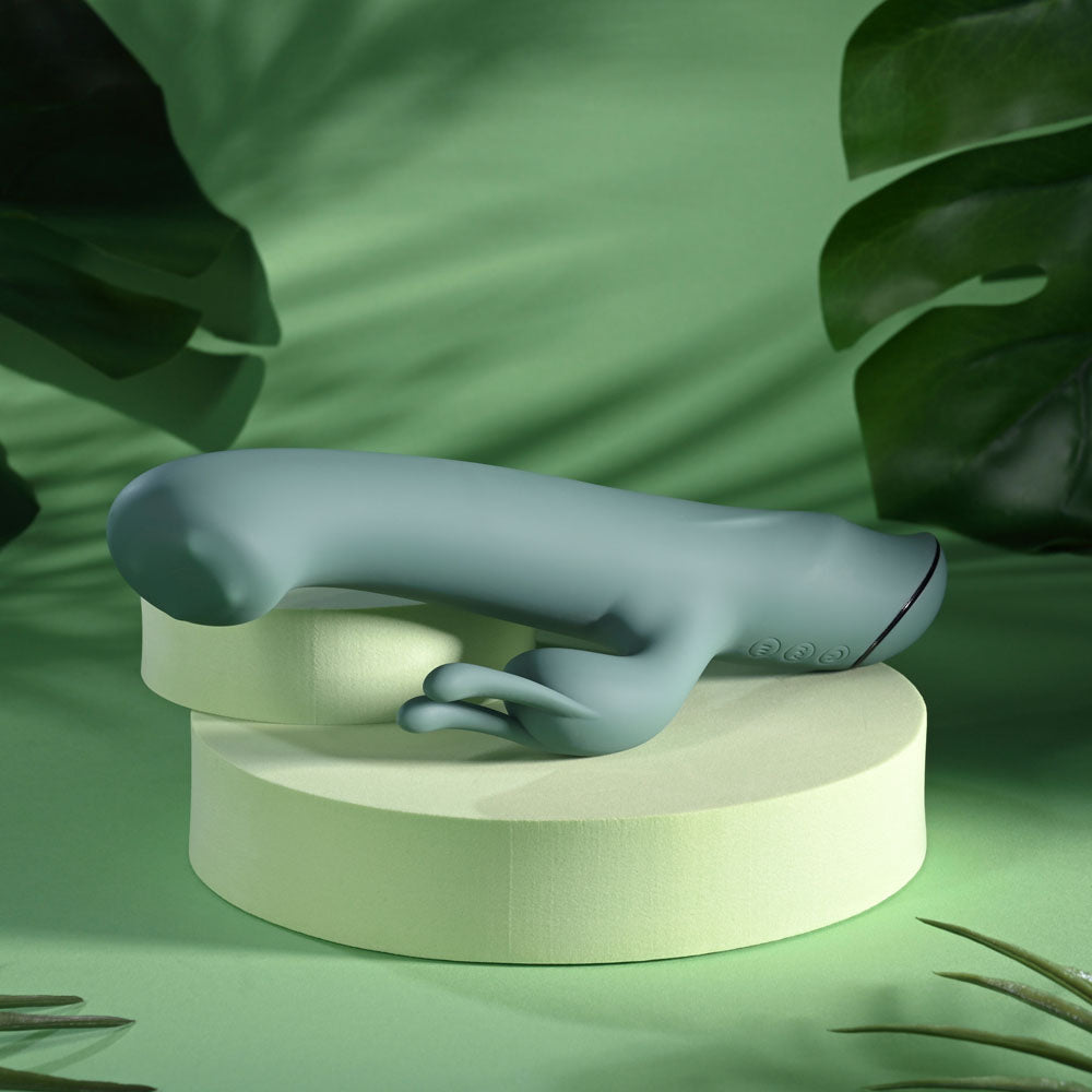 Evolved Satin Swirl Rabbit Vibrator 23cm Swirling Head