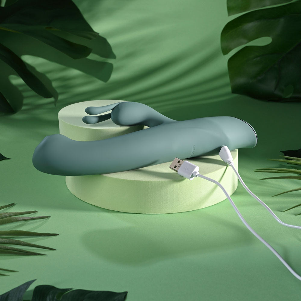 Evolved Satin Swirl Rabbit Vibrator 23cm Swirling Head