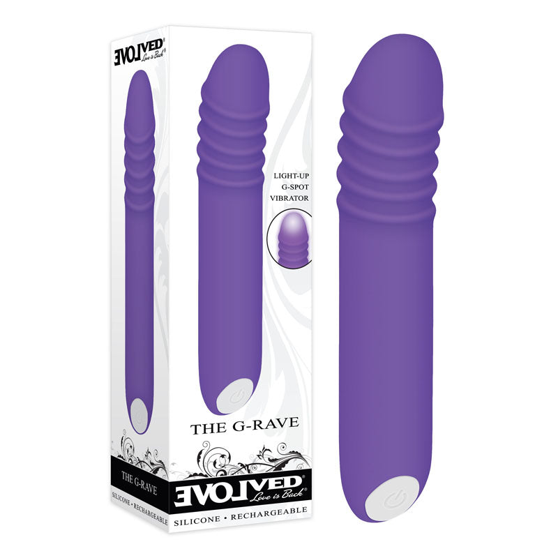 Evolved The G-Rave - Purple 15.1 cm USB Rechargeable Vibrator - Naughty by Nature Adult Store