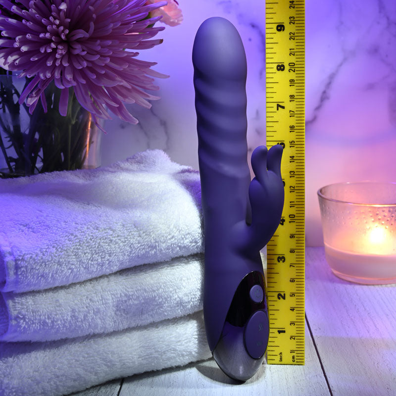 Evolved RASCALLY RABBIT - Purple 22.9 cm USB Rechargeable Rabbit Vibrator - Naughty by Nature Adult Store