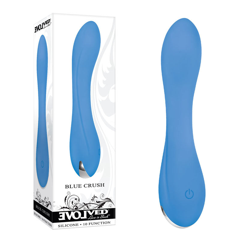 Evolved BLUE CRUSH - Blue 12 cm Mini Vibrator