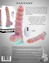 Evolved FANTASY - Multicoloured Vibrating Fantasy Dildo with Remote