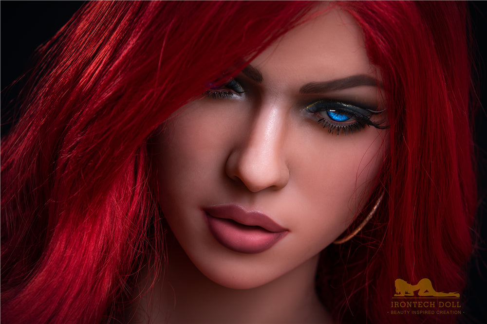 Irontech 171cm Viola TPE Sex Doll Brown Skin Shining Blue Eyes High Quality
