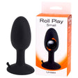 Roll Play - Black Small 8 cm Butt Plug with Internal Ball - Naughty by Nature Adult Store