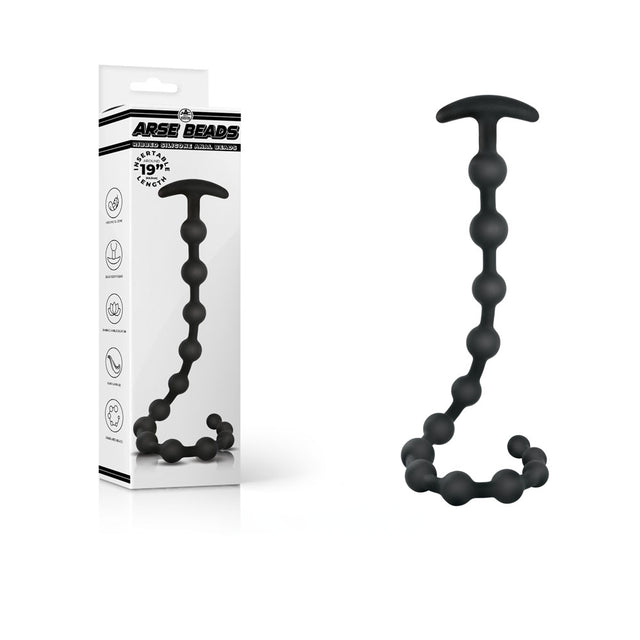 Arse Beads - Black 48 cm Silicone Anal Beads - Naughty by Nature Adult Store