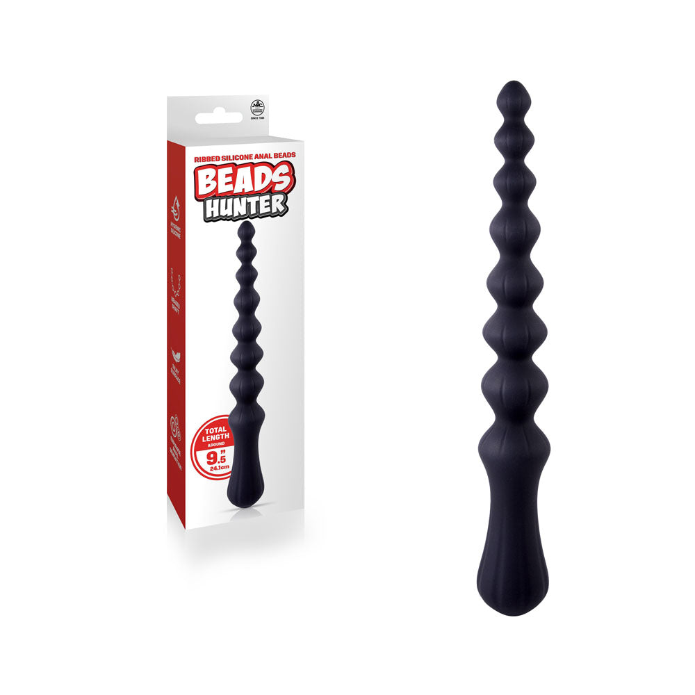 Beads Hunter - Black - Black 24.1 cm Anal Beads - Naughty by Nature Adult Store