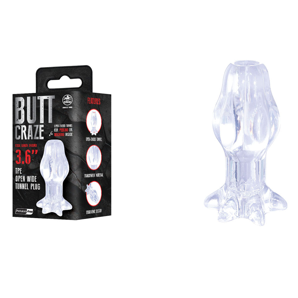 Clear Premium Gaping Butt Plug for Anal Stretching and Pleasure
