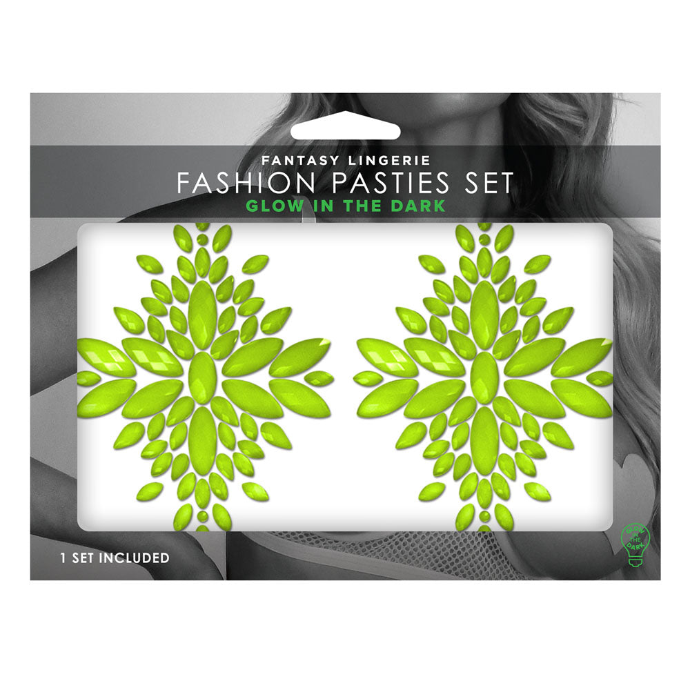 GLOW Fashion Pasties Set - Naughty by Nature Adult Store