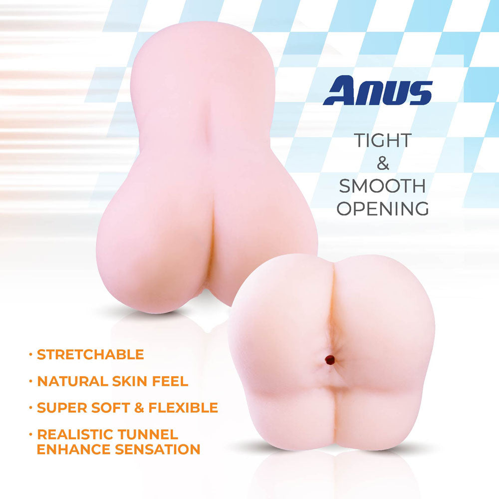 Bulky Sip - Flesh Mini Doggy-Style Stroker - Naughty by Nature Adult Store