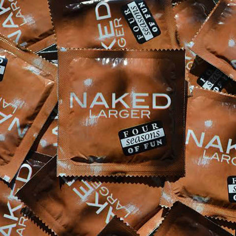 Four Seasons Naked Larger Condoms - Bulk Box of 144 - Naughty by Nature Adult Store