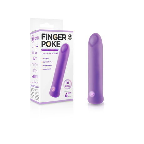 Finger Poke - Purple - Purple 10 cm USB Rechargeable Bullet - Naughty by Nature Adult Store